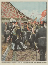 Arrival of the Bulgarian Sovereigns in Constantinople, the Sultan publicly gives his arm to the Queen